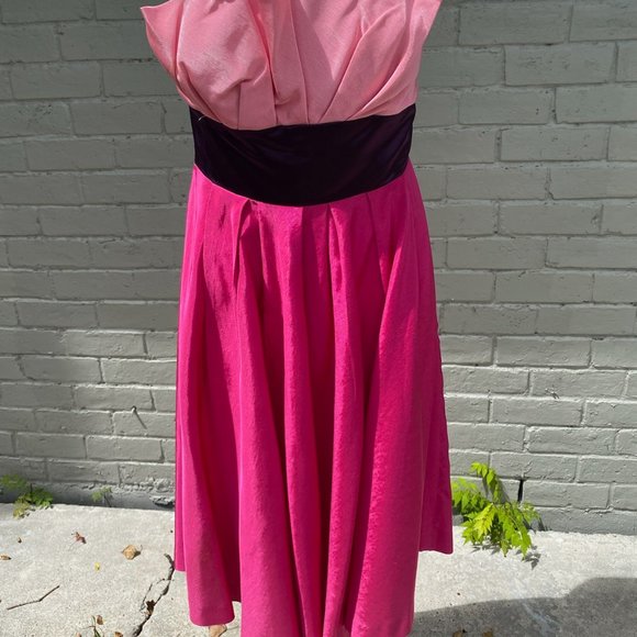 Vivienne Tam Vintage Strapless Pink Purple Dress - Picture 8 of 11